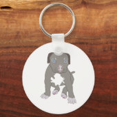 Pitbull Puppy Sleutelhanger (Voorkant)