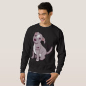 Pitbull Puppy Tattoo Ik Hart Mam Grappig Trui (Voorkant volledig)