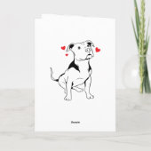 Pitbull Puppy Verjaardag Pittie Pit Bull Hondenlie Kaart (Achterkant)