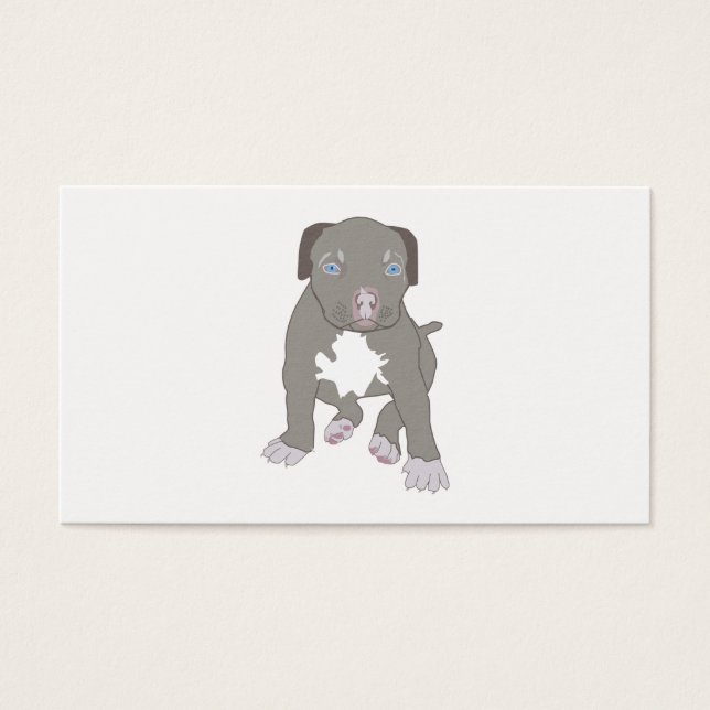 Pitbull Puppy Visitekaartje (Voorkant)