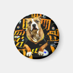 Pitbull Reddingshond Voetbal Fanatiekeling Magneet