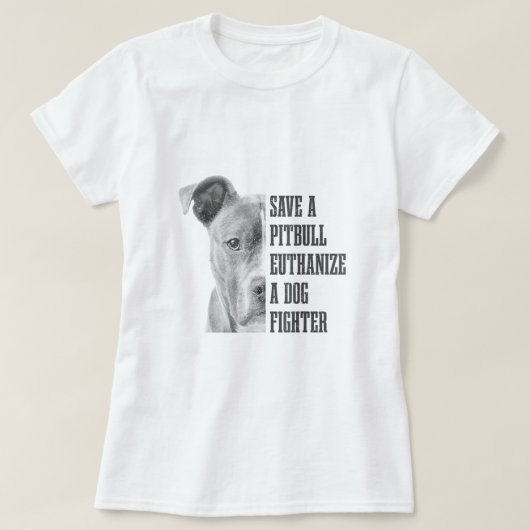 Pitbull redt een Pitbull Funny Dog Rescue Pitbull  T-shirt (Design voorkant)