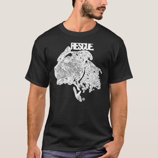Pitbull Rescue Dog Adopt Dont Shop T-shirt (Voorkant)