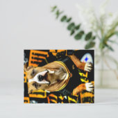 Pitbull Rescue Dog Football Fantaat Briefkaart (Staand voorkant)