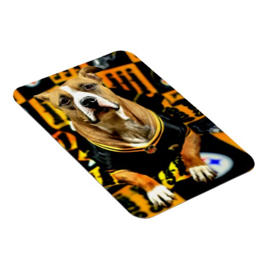 Pitbull Rescue Dog Football Fantaat Magneet (Rechterzijde)