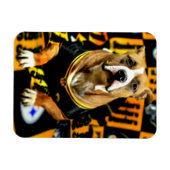 Pitbull Rescue Dog Football Fantaat Magneet (Horizontaal)