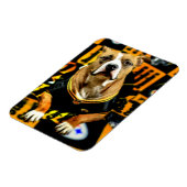 Pitbull Rescue Dog Football Fantaat Magneet (Linkerzijde)