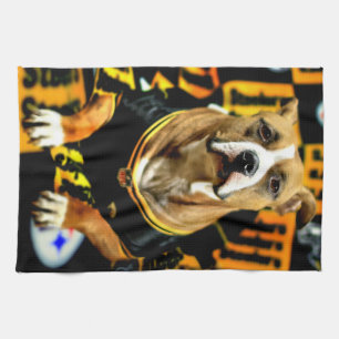 Pitbull Rescue Dog Football Fantaat Theedoek