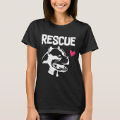 Pitbull Rescue Pit Bull keurt Dont Shop goed T-shirt (Voorkant)