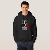 Pitbull Rescue Pit Funny Schattige Pitbull Lover Hoodie (Voorkant volledig)