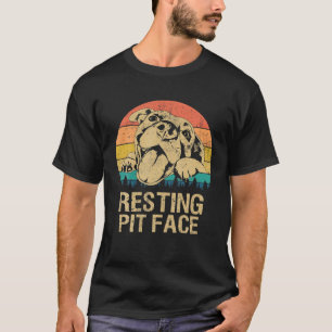  Pitbull Resting Pit Face - Funny Pitbull L T-shirt