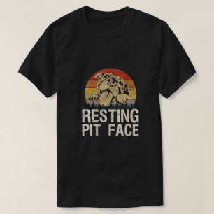  Pitbull Resting Pit Face - Funny Pitbull L T-shirt