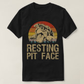  Pitbull Resting Pit Face Funny Pitbull Lo T-shirt (Design voorkant)