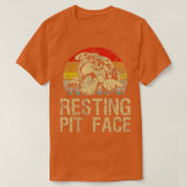 Pitbull Resting Pit Face Funny Pitbull Lo T-shirt (Design voorkant)