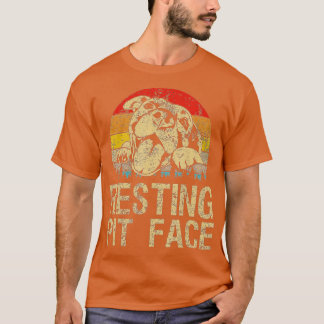 Pitbull Resting Pit Face  Funny Pitbull Lo T-shirt
