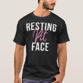  Pitbull Resting Pit Face Funny Pitbull Lov T-shirt (Voorkant)