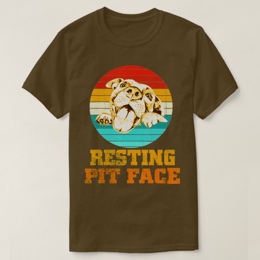 Pitbull Resting Pit Face  Pitbull Dogs Love T-shirt (Design voorkant)