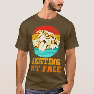 Pitbull Resting Pit Face  Pitbull Dogs Love T-shirt