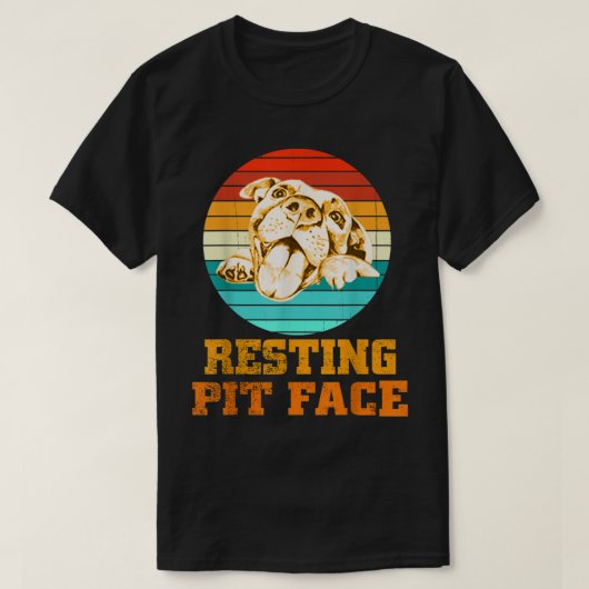 Pitbull Resting Pit Face Pitbull Dogs Love T-shirt (Design voorkant)