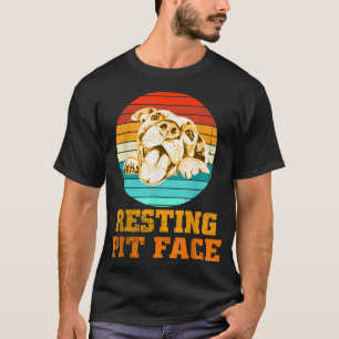 Pitbull Resting Pit Face  Pitbull Dogs Love T-shirt
