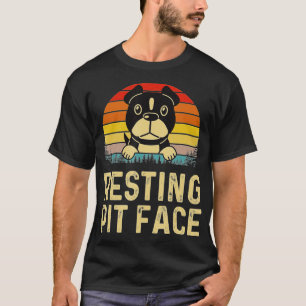  Pitbull Resting Pit FaceFunny Pitbull Love T-shirt
