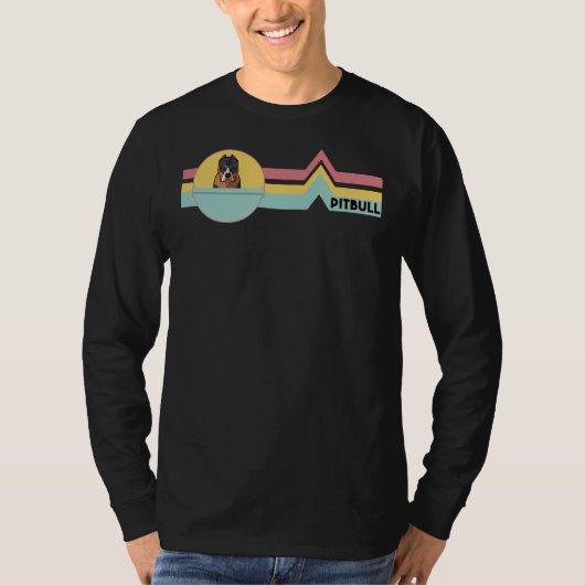 Pitbull Retro Oorlogshond Moeder T-shirt (Voorkant)