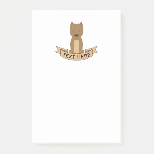 Pitbull Ribbon Label Post-it® Notes (Voorkant)