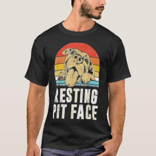 Pitbull rustput gezicht  t-shirt