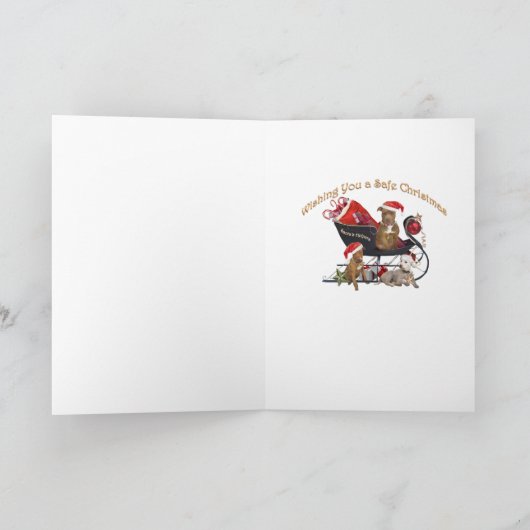 Pitbull "Santa's Sleigh" Kaarten (Binnen)