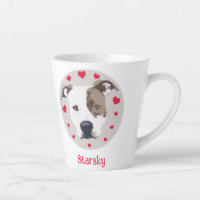 Pitbull Schattige Red Hearts Pet Love Illustration