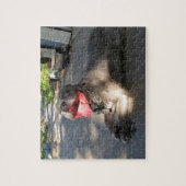 Pitbull Sloppy Dog Kiss Puzzle Legpuzzel (Verticaal)