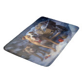 Pitbull Snowy Sleigh Kerst Decor Badmat (Gekanteld)