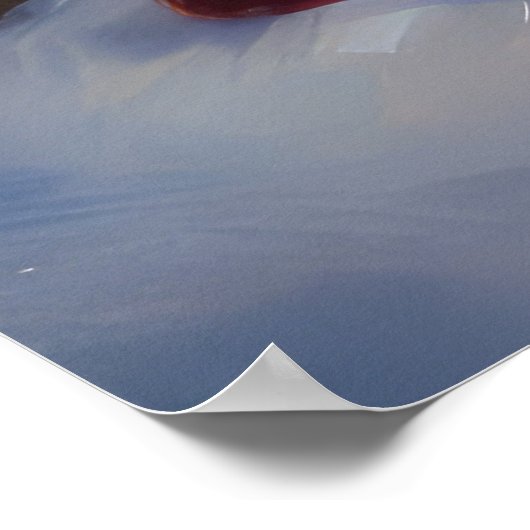 Pitbull Snowy Sleigh Kerst Decor Poster (Hoek)