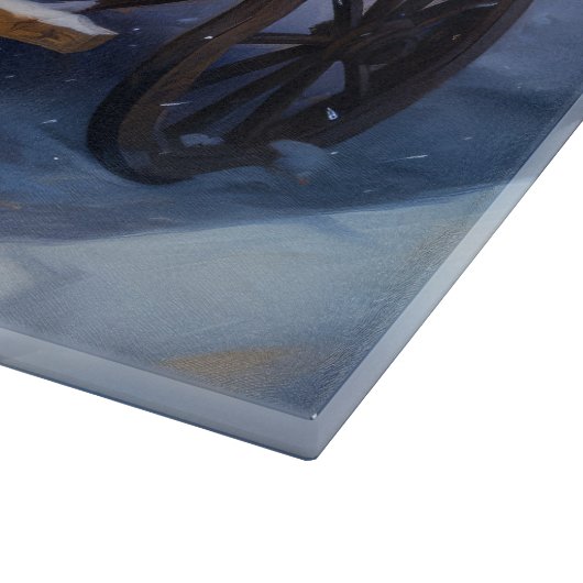 Pitbull Snowy Sleigh Kerst Decor Snijplank (Hoek)