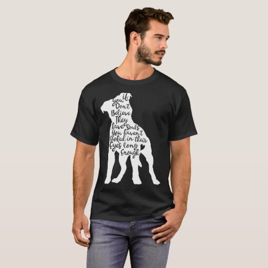 Pitbull Souls Rescue Ras Pit Bull Lover Schattige T-shirt (Voorkant volledig)