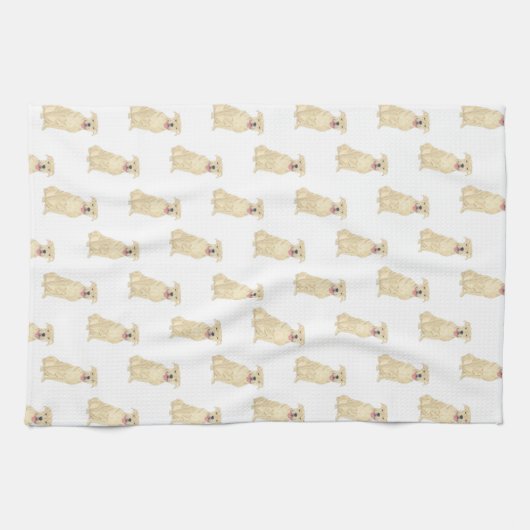 Pitbull Staffy (Fawn Tan) Theedoek (Horizontaal)