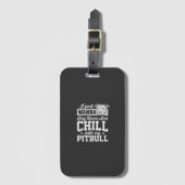 Pitbull Stay Home And Chill Design Bagagelabel (Voorkant (verticaal))