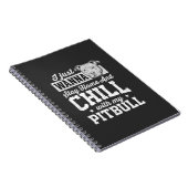 Pitbull Stay Home And Chill Design Notitieboek (Rechterzijde)