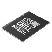 Pitbull Stay Home And Chill Design Notitieboek (Linkerzijde)