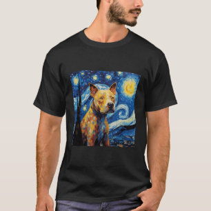 Pitbull Sterrennacht voor Dog Mam Dog Pap T-shirt