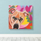 Pitbull Stretched Canvas (Insitu (Houten vloer))