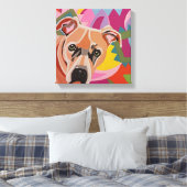 Pitbull Stretched Canvas (Insitu (Slaapkamer))