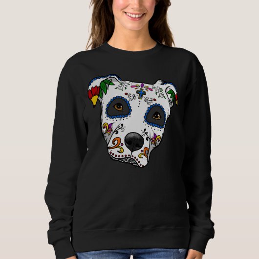 Pitbull Sugar Skull Trui (Voorkant)