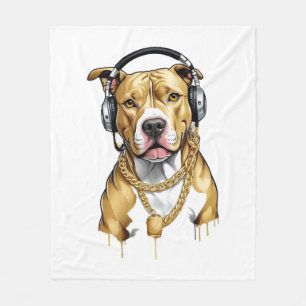 Pitbull T-shirt streetstyle Fleece Deken