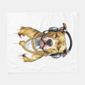 Pitbull T-shirt streetstyle Fleece Deken (Voorkant (Horizontaal))