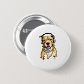 Pitbull T-shirt streetstyle Ronde Button 5,7 Cm (Voorkant /achterkant)