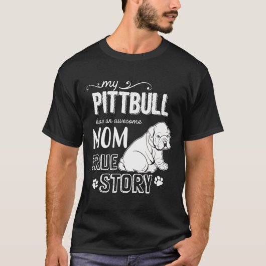 Pitbull T-shirt voor puppy liefhebber die heeft En (Voorkant)