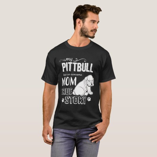 Pitbull T-shirt voor puppy liefhebber die heeft En (Voorkant volledig)
