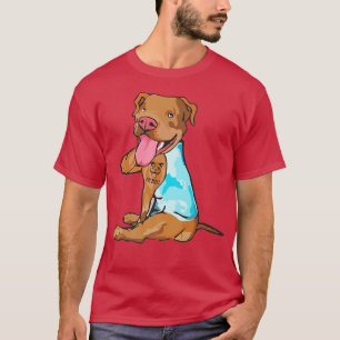 Pitbull Tattoo, Hond Is Liefde Pitbull Glimlach, P T-shirt