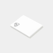 pitbull tekening eenvoudig hondenliefhebbers zwart post-it® notes (Schuin)